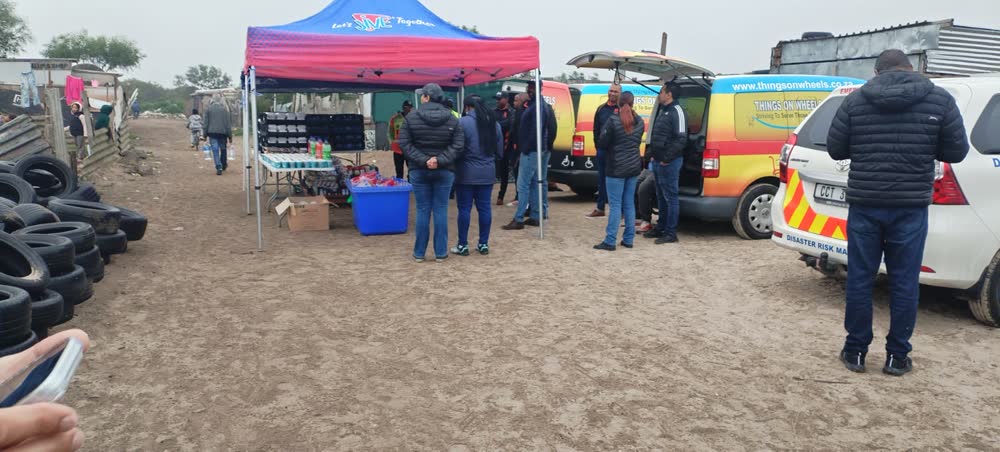 Things On Wheels team setting up a community outreach stall